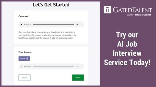 Unlock Career-Defining Opportunities with the GatedTalent AI Job Interview Service